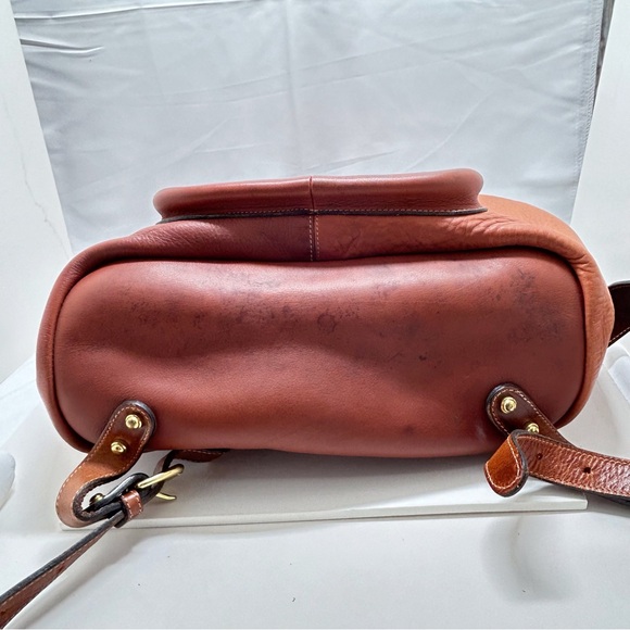 Vintage, Cole Haan, Brown, Heavy Leather Backpack, Double Straps, Unisex - Picture 4 of 10